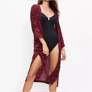 Loft | Animal Print Duster XS/S Radiant Copper Boho Beach